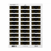Art Deco 20's Gold & Black Gatsby adresetiketten Etiket (Full Sheet)