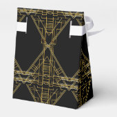 Art Deco 20's Gold & Black Gatsby Favor Boxes Bedankdoosjes (Achterkant)