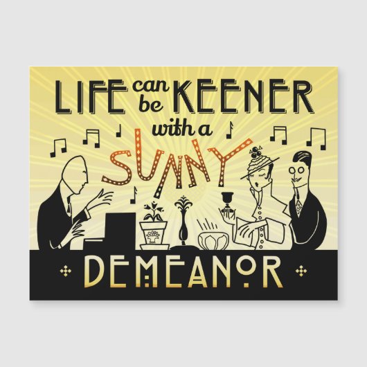 Art Deco 20s Retro Sunny Demeanor Inspirerend (Voorkant)