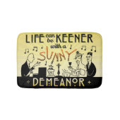 Art Deco 20s Retro Sunny Demeanor Inspirerend Badmat (Voorkant)