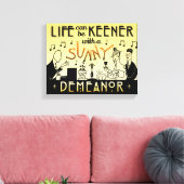Art Deco 20s Retro Sunny Demeanor Inspirerend Canvas Afdruk (Insitu (Woonkamer))