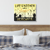Art Deco 20s Retro Sunny Demeanor Inspirerend Canvas Afdruk (Insitu (Slaapkamer))