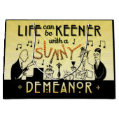 Art Deco 20s Retro Sunny Demeanor Inspirerend Large Cadeautasje (Voorkant)