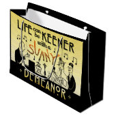 Art Deco 20s Retro Sunny Demeanor Inspirerend Large Cadeautasje (Voorkant Gekanteld)