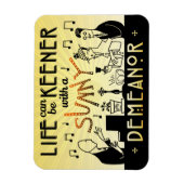 Art Deco 20s Retro Sunny Demeanor Inspirerend Magneet (Verticaal)