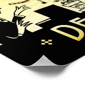 Art Deco 20s Retro Sunny Demeanor Inspirerend Poster (Hoek)