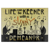 Art Deco 20s Retro Sunny Demeanor Inspirerend Snijplank (Voorkant)