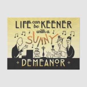 Art Deco 20s Retro Sunny Demeanor Inspirerend Tissuepapier