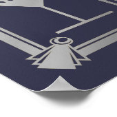 Art Deco 20's stijl "Cocktail Bar SILVER Poster (Hoek)