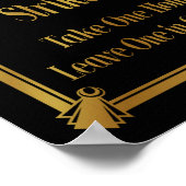 Art Deco 20's stijl "Fotomoment & gastboek" Poster (Hoek)