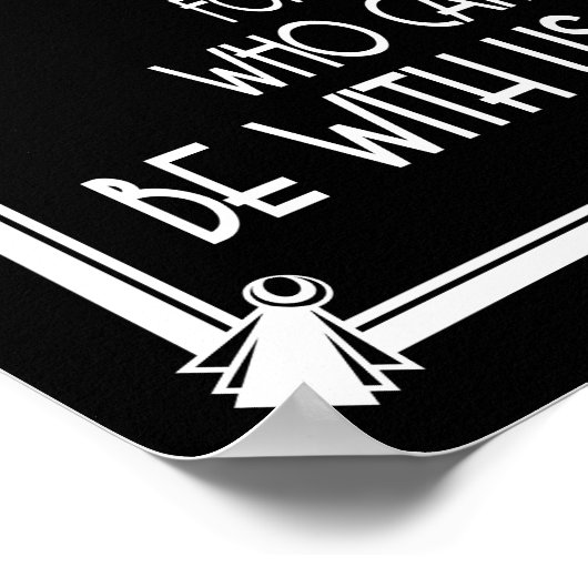 Art Deco 20's stijl "IN LOVING MEMORY Poster (Hoek)