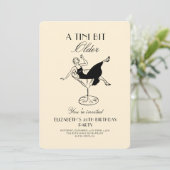 Art Deco 20s  Verjaardag Een tini wat ouder Kaart (Staand voorkant)