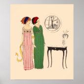 Art Deco 2 Paul Poiret Dresses by Paul Iribe Poster (Voorkant)