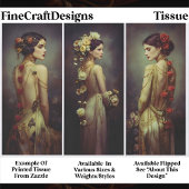 Art Deco 3 Elegant Women Panel FA3R Decoupage Tissuepapier