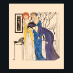 Art Deco 3 Paul Poiret-jurken van Paul Iribe Poster<br><div class="desc">Dit is een digitaal verbeterde afdruk van een  afbeelding van de mode van Paul Iribe Art Deco uit 1908 van drie Paul Poiret-jurken. U kunt de achtergrondkleur aanpassen.</div>