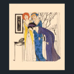 Art Deco 3 Paul Poiret-jurken van Paul Iribe Poster<br><div class="desc">Dit is een digitaal verbeterde afdruk van een  afbeelding van de mode van Paul Iribe Art Deco uit 1908 van drie Paul Poiret-jurken. U kunt de achtergrondkleur aanpassen.</div>