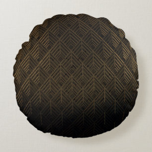 Art Deco 3D illustratie achtergrond Rond Kussen