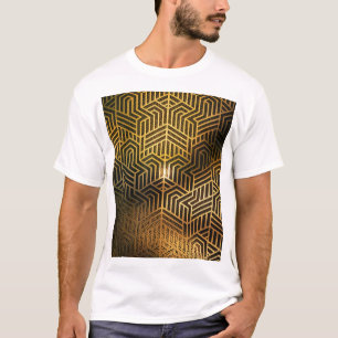 Art Deco 3D Illustratie, Advertentie Wallpaper. T-shirt