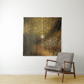 Art Deco 3D-illustratie, advertentiebureaubackgrou Wandkleed (In situ)