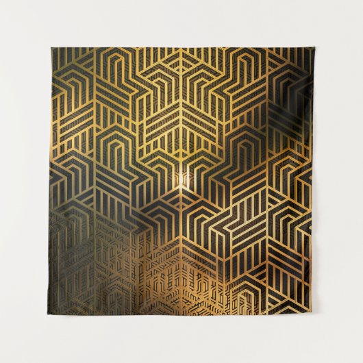 Art Deco 3D-illustratie, advertentiebureaubackgrou Wandkleed (Voorkant)