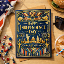 Art Deco 4 juli Patriottisch