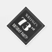 Art Deco 73rd Birthday Party met aangepaste naam Servet (Hoek)