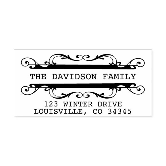 Art Deco aangepast retouradres uit de roaring twen Rubberstempel (Afrduk)