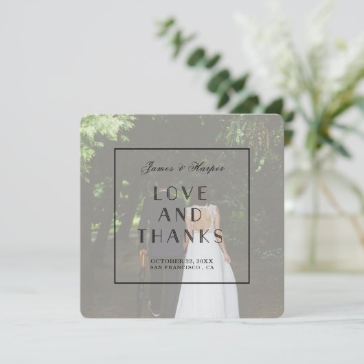 Art Deco | Aangepaste foto dankkaart Kaart (Staand voorkant)