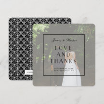 Art Deco | Aangepaste foto dankkaart