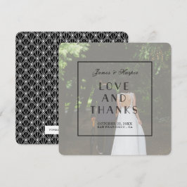 Art Deco | Aangepaste foto dankkaart Kaart