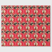 Art Deco Aangepaste leeftijd naam & foto's Birthda Cadeaupapier (Vlak)