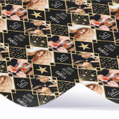 Art Deco Aangepaste leeftijd naam & foto's van zat Cadeaupapier