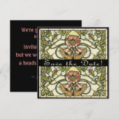 Art Deco Aanpasbare Save the Date Kaart aan beide (Voorkant / Achterkant)