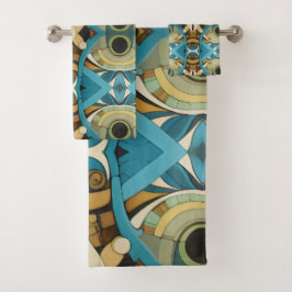 Art Deco Abstract Bad Handdoek