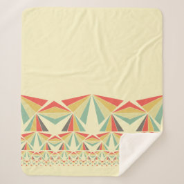 Art Deco abstract, driehoeken, piramidepatroon Sherpa Deken