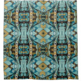 Art Deco Abstract Geometrisch Douchegordijn (Voorkant)