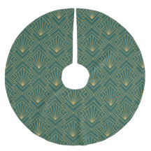 Art Deco  Abstract Geometrisch Groen en Goud