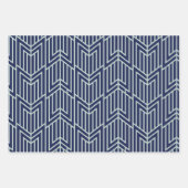 Art Deco Abstract geometrisch patroon blauw Inpakpapier Vel (Voorkant)