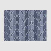 Art Deco Abstract geometrisch patroon blauw Tissuepapier (Voorkant)