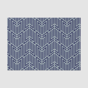 Art Deco Abstract geometrisch patroon blauw Tissuepapier