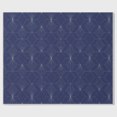 Art Deco Abstract geometrisch patroon donkerblauw Cadeaupapier (Vlak)