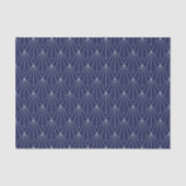 Art Deco Abstract geometrisch patroon donkerblauw Tissuepapier (Voorkant)