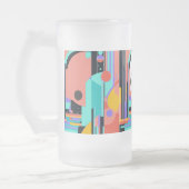 Art Deco Abstract Matglas Bierpul (Links)
