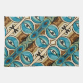 Art Deco Abstract Oogpatroon Theedoek (Horizontaal)