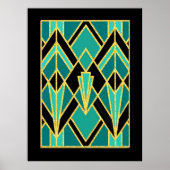 Art Deco Abstract patroon Poster (Voorkant)