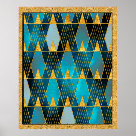 Art Deco Abstract Patroon Poster