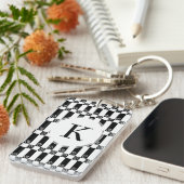 Art Deco Abstract/Wenen Geometrische afscheiding Sleutelhanger (Voorkant Rechts)