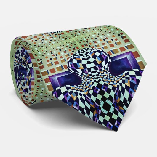 Art Deco - Abstracte diffusie Stropdas (Opgerold)