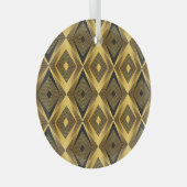 Art Deco: Abstracte geometrische achtergrond Glas Ornament (Voorkant Rechts)