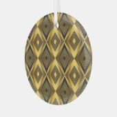 Art Deco: Abstracte geometrische achtergrond Glas Ornament (Voorkant links)